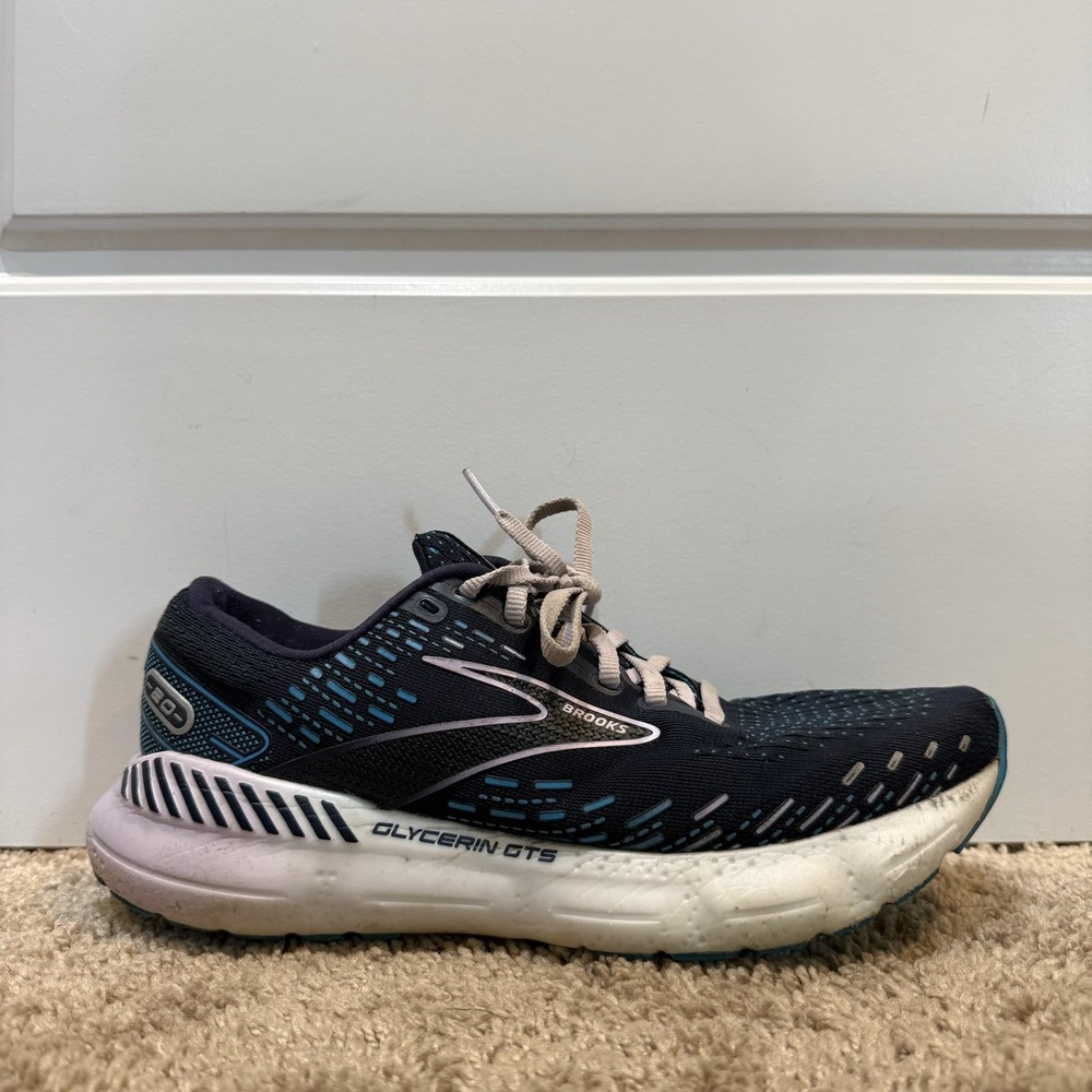 Brooks Glycerin GTS 20 Womens Size 9B Blue Running Shoes 1203701B499